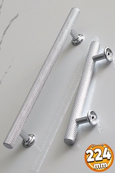 Badem10 Doruk (PREMIUM) Mobilier Sertar de bucătărie Dulap Dulap Culoare crom 224 mm Mânere metalice Mâner