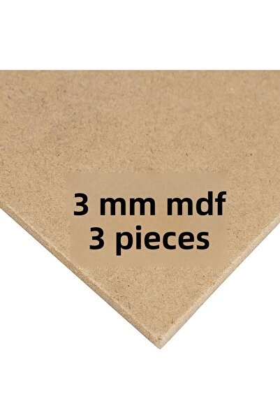 KNC Dizayn 3mm 35X50 cm Raw Mdf, Mdf Board, Duralite, Picture Mat - 3 Piece Set