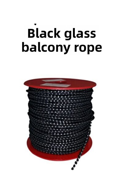 BULUT DİZAYN VE HEDİYELİK EŞYA 10 metri balcon din sticlă lanțuri de frânghie cu mărgele din plastic Diametru mărgele 4,5 mm 10 metri (NEGRU)