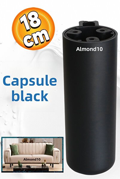 Badem10 Capsula Bohemian (PREMIUM) Negru 18 Cm Mobilier Canapea Unitate TV Fotoliu Baza Stalp Picioare