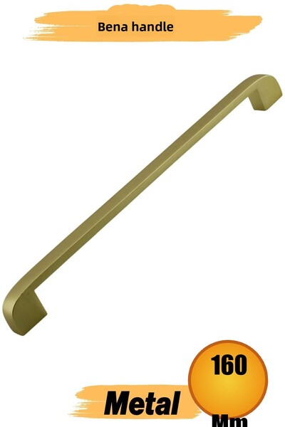 NUBLADO Bena (160 mm - 16 cm) Mobilier din metal auriu mat Sertar de bucătărie Dulap Dulap Capac mâner Mâner.