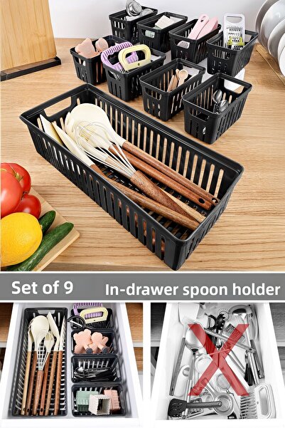 Meleni Home Σετ μαχαιροπήρουνων 9 τεμαχίων - Συρταριέρα πολλαπλών χρήσεων Org...