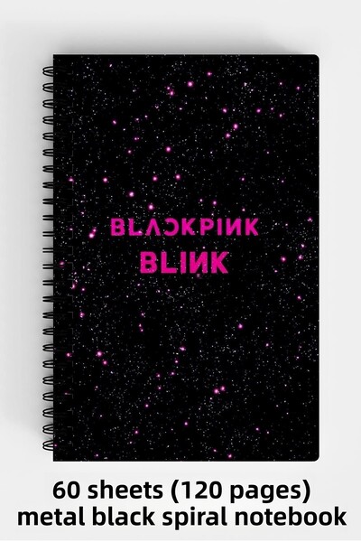 Anime Marketi Blackpink Designed A5 Spiral Hard Cover Notebook 120 Pages