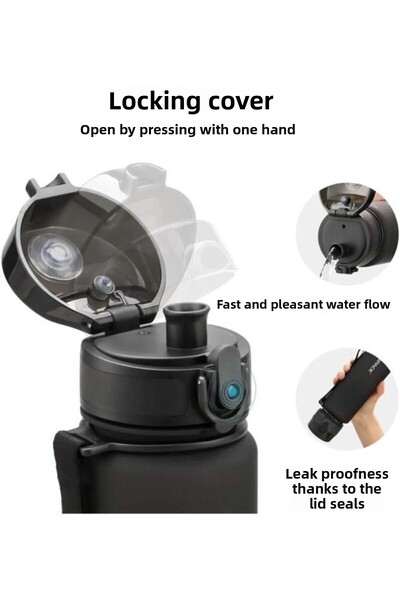 Uzspace Yellow Pink Tritan Water Bottle - 1000ml Vgn3038-6