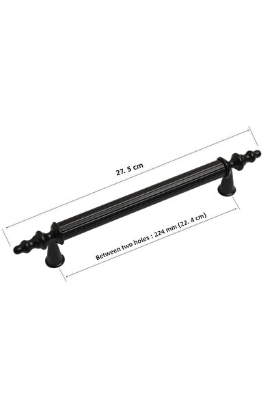 Arion Öyküm Mobilier în dungi Dulap Sertar Mâner rustic Negru 224 mm (22,4 cm)