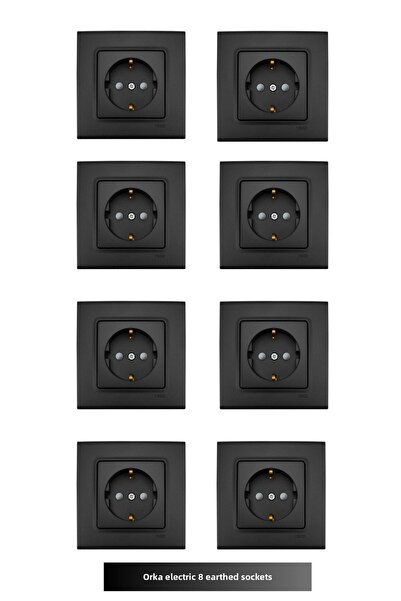 VİKO فيكو نوفيلا مقبس أسود مؤرض 8 إطارات متضمنة