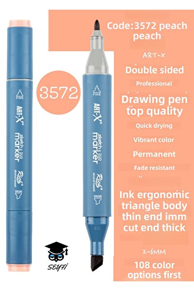 SEYFİKİRTASİYE Professional Double Tarfine Fine Tip Ink Permanent Drawing Pen...