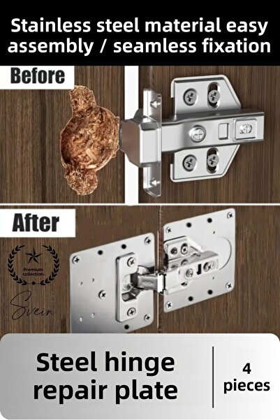 Svein Placă de reparare a balamalei din oțel inoxidabil pentru repararea ușii...