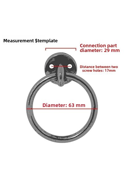 Badem10 Pendulum Handle Chrome Metal Ring Furniture Kitchen Drawer Cabinet Cabinet Handle Handle Handle