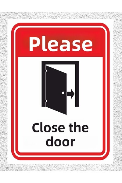 zafrakreklam يرجى إغلاق الباب 16 × 23 سم لوح تسجيل PBV