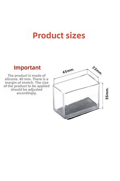 Yenigeldi 8 bucăți (2 cm - 2,5 cm) pantofi pentru scaun de masă din silicon Protector anti-alunecare pentru podea