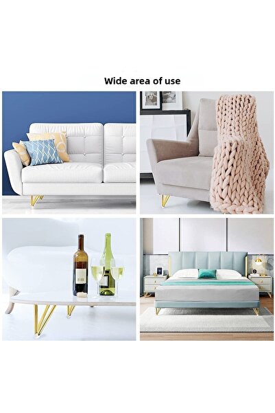 ALBATROS Gold Shaft Model 18 cm 100% Metal Furniture - Cabinet, Armchair, Sofa, Tv Unit Legs (4 Pcs)