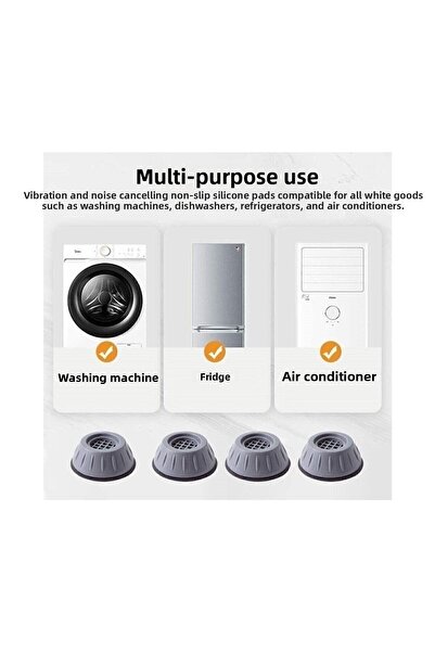 Risi Co 3 Sets (12 Pieces) Noise Canceling Anti-Slip Anti-Vibration Rubber Feet Washing Machine Stopper