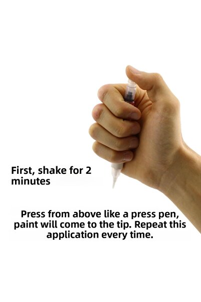 NZB قلم لمس تلقائي 5 مل، فرشاة إزالة الخدوش لمصد السيارة، طلاء أبيض معدني