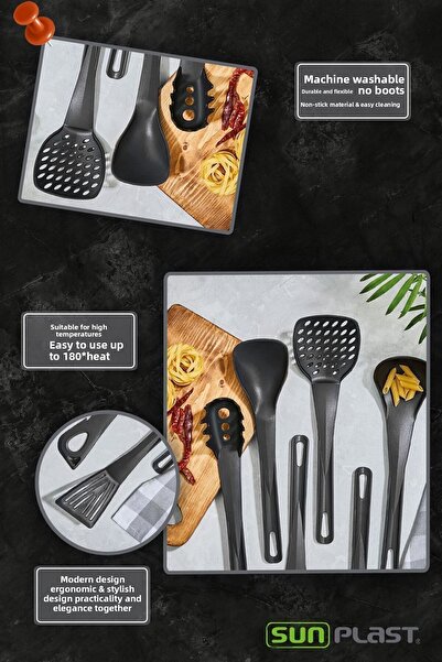 Sunplast ICON Luxury Quality Anti-Scratch Non-Stick BPA Free Plastic ICON Series Service and Presentation Set - 6 Pieces