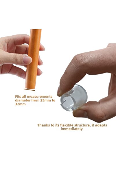 Adem Koç Protector de podea pentru scaun de tip silentios 25 mm - 32 mm (4 bucăți)