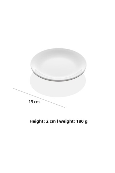 Alezy 585 Göreme Melamine Thermostar International Service Plate 19 cm White