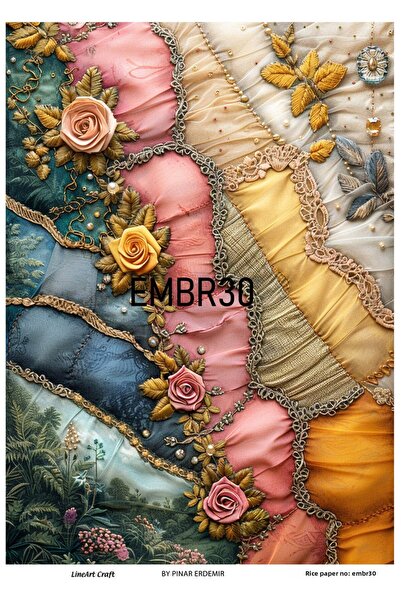 LİNEART ورق تزيين منقوش بالنحاس EMBR30 - 29X42 سم