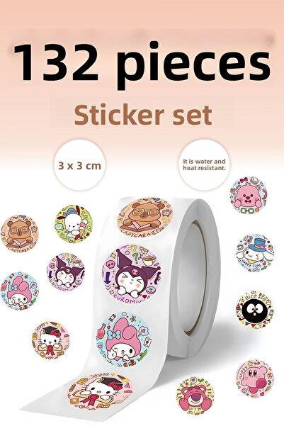 Grafikup مجموعة ملصقات مكونة من 132 قطعة - ملصق زجاجة مياه للكمبيوتر المحمول