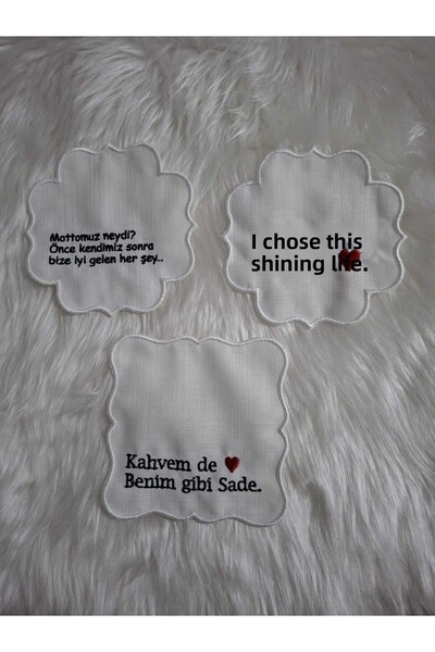 ebrinaatölye Written Coffee Presentation Napkin