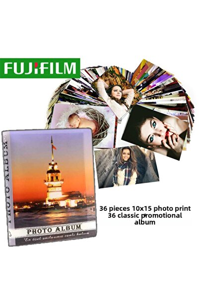 Baskıkafası 36Pcs 10X15 Photo Print + 36Pcs Photo Capacity Blank Album - Fuji...