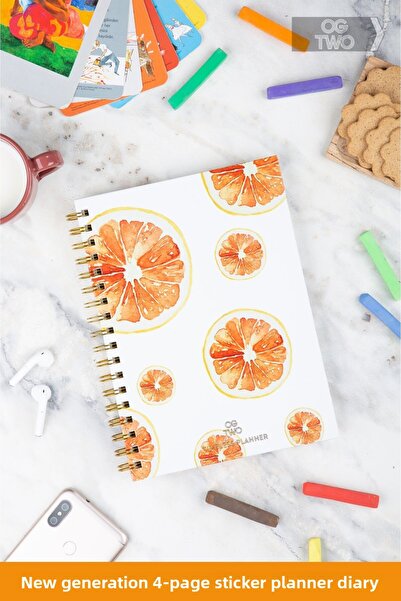 OGTWO Planificator zilnic săptămânal de calitate premium, 17x24 cm, cu capac ...