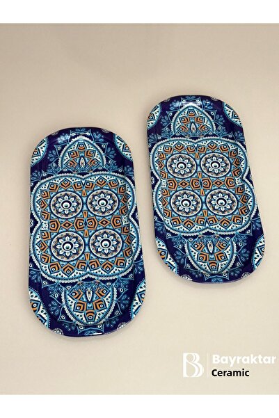 Bayraktar Seramik 2-Pack Evil Eye Tray