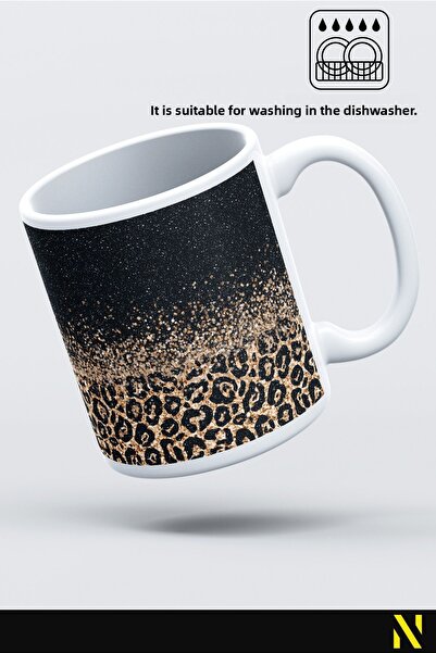 nilizma Leopard Patterned Porcelain Mug
