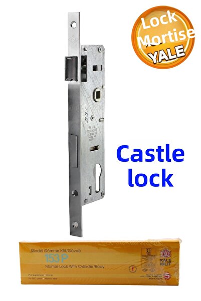 Badem10 هيكل قفل الباب PVC من Kale Kapı هيكل قفل الحمام للحمام 30 مم مع أسطوانة