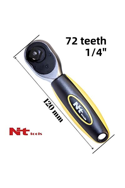 Nt Tools 120 mm. 72 Tooth Mini Ratchet Handle - NC06C14