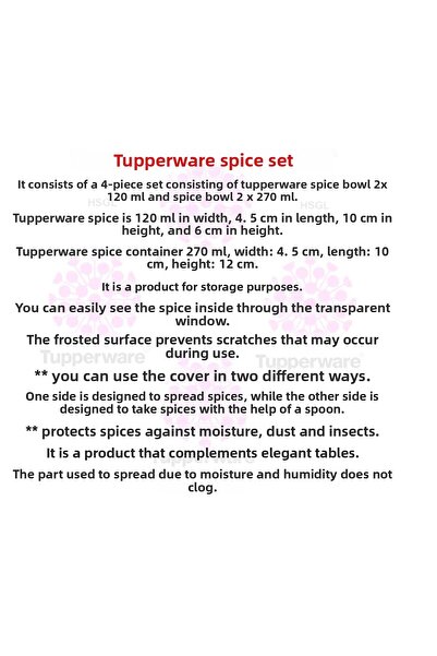 Tupperware Spice Pot Set of 4 Salt and Pepper Shakers Large Spice Pot Blue