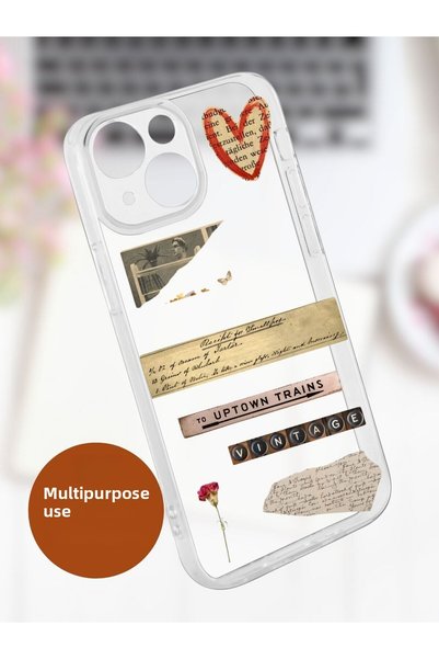 alışveriş kurdu Set of 8 Vintage Sticker Labels - Planner Agenda Phone Tablet Laptop Bullet Journal Sticker