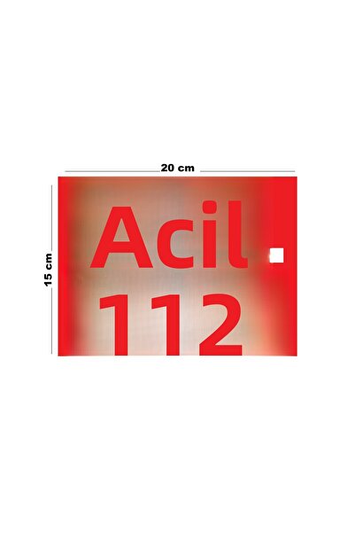 Lucena Metal Emergency 112 15cm X 20cm Warning Sign Directional Sign