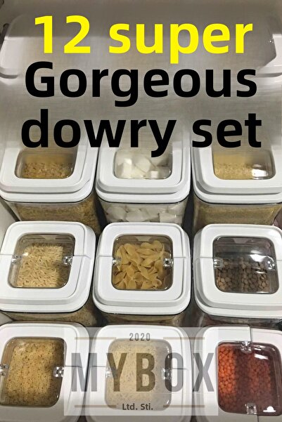 MYBOX Dowry Set 12 Pieces Storage Container Super Vacuum (Special Lid), Food Container