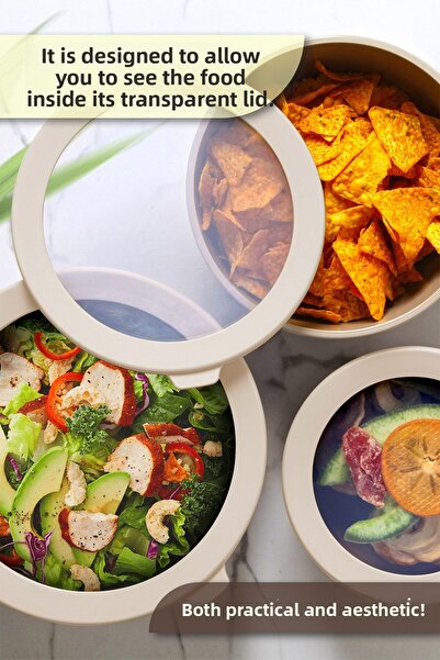 MYBOX Set of 3 Ayza Refrigerator Organizer Badya Microwave and Freezer Multi-Purpose Storage Container 1.5-2.5-4 L