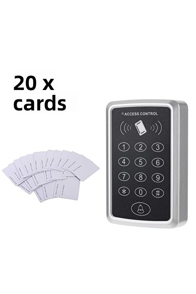 SONEX قفل الباب المزود بكلمة مرور QP140 RFID - نظام التحكم في الدخول بالبطاقة + 20 بطاقة قرب