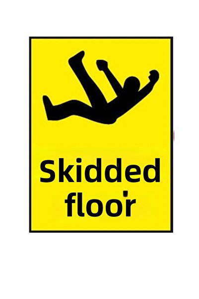 Rana İkra Art Slippery Floor Warning Sign (A4) (Pvc Coated)