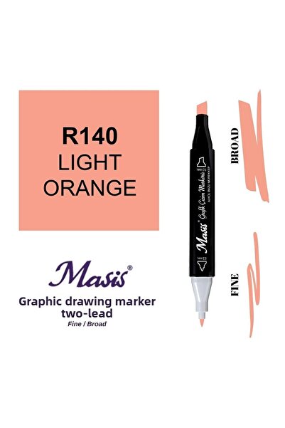 Masis Twin Double Ended Marker Pen 140 Light Orange