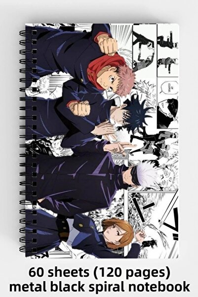 Anime Marketi Jujutsu Kaisen Anime Design A5 دفتر بغلاف صلب حلزوني 120 ورقة