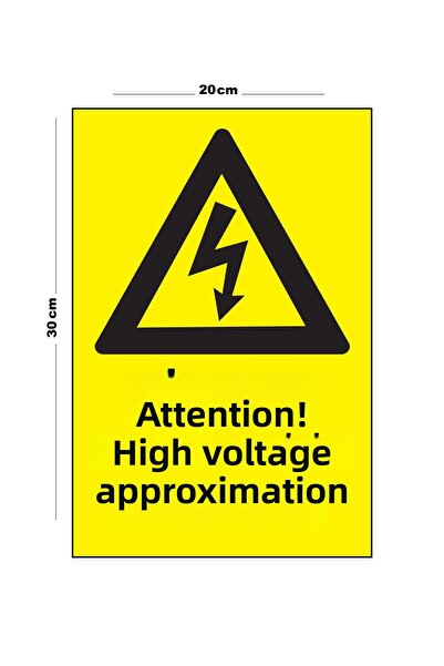 Lucena تحذير معدني عالي الجهد 20 سم × 30 سم حجم A4 علامة تحذير علامة تحويل