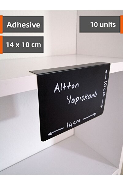 Şeffaf Etiket 10 τεμάχια PVC Μαύρη ετικέτα μαυροπίνακα 14x10 εκ. Αυτοκόλλητη ...
