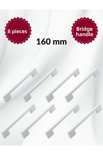 MKLAKS Bridge Plastic 160 mm Λευκό Έπιπλο Συρτάρι 8 Πακέτο – Ανθεκτικό και κομψό σχέδιο