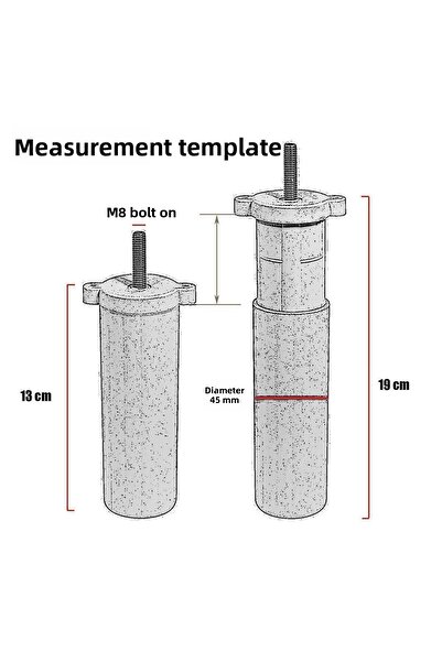 Badem10 Set de 20 de mobilier de lux din cedru Canapea Fotoliu Unitate TV Suport Suport Picior Picioare 14cm Negru
