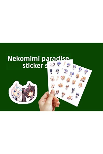 Akumastik Set de autocolante anime Nekomimi Paradise 3 cm