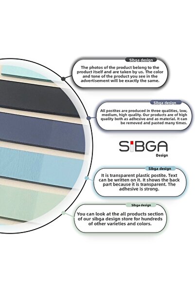 sibga tasarım ورق ملاحظات ملون شفاف - 200 ورقة من ملصقات المرجعية