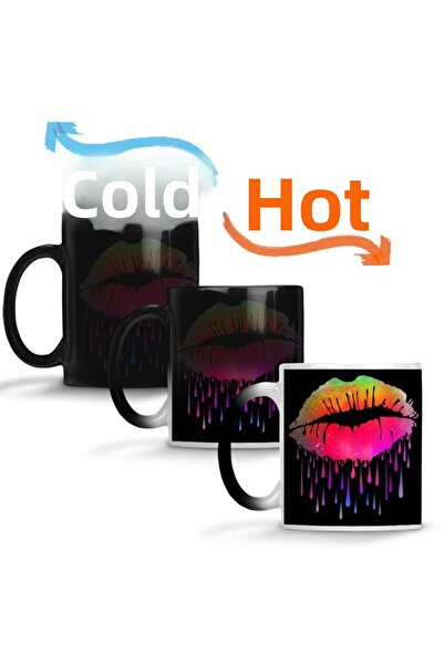 Baskı Dükkanı كوب بورسلين سحري للشفاه مثل الحلوى