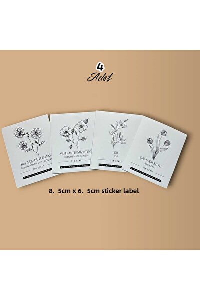 Dem Home Etichetă autocolantă albă rezistentă la apă - 4 bucăți (compatibilă ...