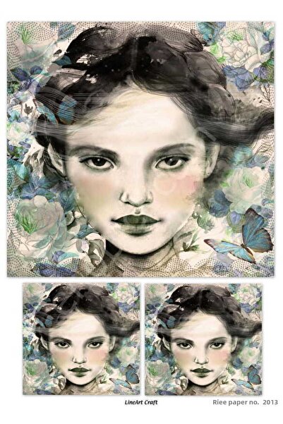 ehobici Lineart Brass Decopage Paper Model - 2013