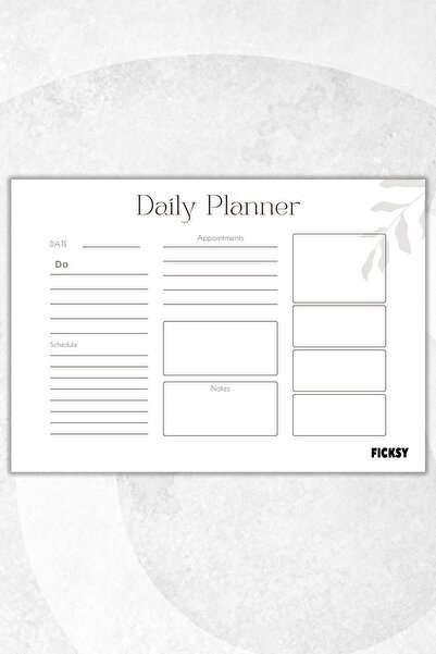 Ficksy مخطط يومي - مقاس A4 للقيام به - 30 ورقة - مخطط يومي