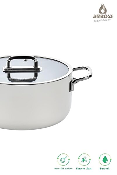 Amboss Sera Nova Ceramic Fireproof Non-Stick Deep Pot 20 cm – White